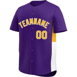 Jeu Baseball Jersey Personnalisé Bouton complet Lettres cousues Broderie d'équipe Quick Dry Mesh Softball Uniform Shirt USA Style - Product Image 6