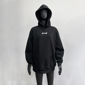 Sweat à capuche surdimensionné au design unique papillon au dos Sweat à capuche imprimé bouffant papillon lourd à coupe ample personnalisé pour femmes - Product Image 5