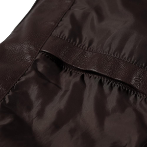 Veste de vélo de motard en cuir de moto d'armure de buffle naturelle de qualité supérieure pour hommes Brown - Product Image 6