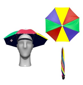Cappello Ombrello Hands-Free con Fascia Elastica Regolabile, Pieghevole Impermeabile per Pioggia e Sole, Leggero e Portatile, Disponibile in 4 Colori - Product Image 1