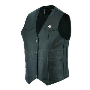 Dernier modèle Gilet de motard en cuir Gilet de moto pour hommes Gilet en cuir de Offre Spéciale bonne qualité - Product Image 5