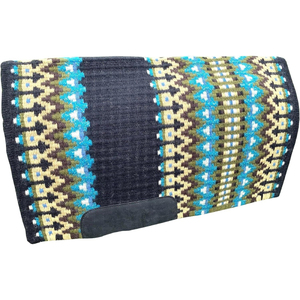 Western Show Horse Saddle Blanket Diseño de Nueva Zelanda Manta de sillín de lana hecha a mano Top Wool Saddle Pad Size - Product Image 1