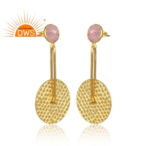 Dernière conception faite à la main Hydro Rose Gemstone Dangle boucle d'oreille fabricant de bijoux personnalisés - Product Image 2