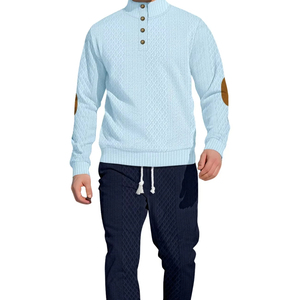 ชุดวอร์มผ้าฝ้ายออร์แกนิกระบายอากาศได้ดี100% ชุดวอร์ม2ชิ้นแบบลำลองขายส่งมีสไตล์ - Product Image 1