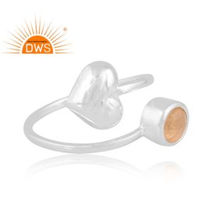 Best Quality Fine Sterling Silver Natural Ethiopian Opal Gemstone <b>Adjustable</b> <b>Ring</b> Custom Jewelry Manufacturer - Product Image 2