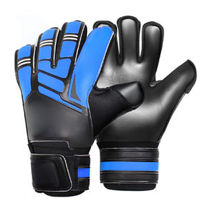 Gants de gardien de but unisexes en cuir avec fermeture auto-agrippante antidérapante, paume plate et protection des doigts - Product Image 4