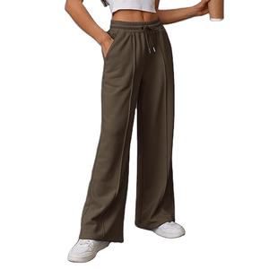 Pantalon de jogging évasé et ample pour femme, 100 % coton respirant et doux, coupe droite large, pantalon de survêtement 2026 - Product Image 2