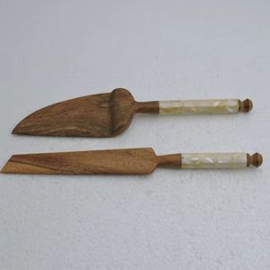 Juego de cuchillos para pasteles con mango de madera y fregona con calidad con precio barato Accesorios de cocina Herramienta de cocina - Product Image 1