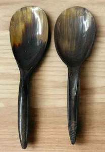 Decent Shape Natural Buffalo Horn Flatware Spoon for Coffee Tea <b>Wine</b> Horn Spoon <b>Set</b> Kitchenware Utensils Dinnerware Horn Spoons - Product Image 5