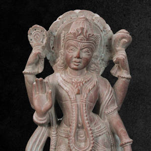 Sculpture sur pierre Konark de 6 pouces faite à la main Narayana Caractéristique Showpiece Écologique pour les occasions de Noël et de Diwali - Product Image 4