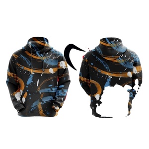 เสื้อฮู้ดผ้าโพลีเอสเตอร์มีฮู้ดแบบสวมหัวเสื้อมีฮู้ดแบบซับลิเมชันสำหรับผู้ชายเสื้อถักแบบไม่มีซับในสำหรับฤดูหนาว - Product Image 1