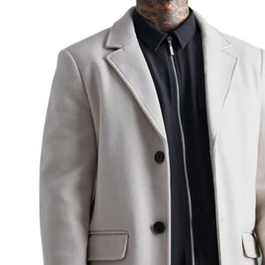 Manteau formel pour homme, vêtements d'affaires élégants, style de bureau long et élégant, 100% laine, coupe professionnelle sur mesure - Product Image 5