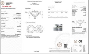 F Color VS2 Claridad Tamaño 1,72 Ct Pulido Labgrown Diamante Forma Redonda Joyería de Diamantes Sueltos Diamantes - Product Image 5