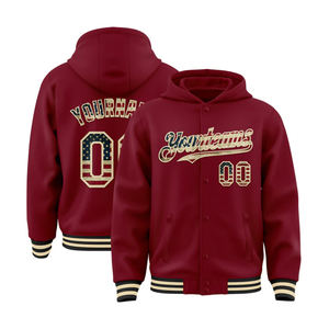 Veste d'université Graffiti en laine à la mode pour hommes High Street Style avec col rabattu et patch brodé - Product Image 6