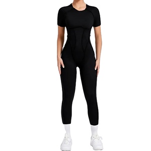 Combinaison de sport pour femme à taille haute, pour la salle de sport, entraînement, dos élégant, coupe régulière, séchage rapide, respirante, fitness, danse, exercice, sport - Product Image 1