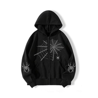 Sweats à capuche zippés en molleton 100% coton personnalisés pour hommes à prix d'usine Sweat à capuche strass personnalisé pour hommes Fabricant unisexe du Pakistan