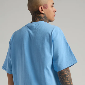 Vente en gros T-shirts d'été personnalisés avec logo graphique grande taille T-shirts élégants imprimés surdimensionnés Slim Fit T-shirts boxy unis de toutes les couleurs - Product Image 6