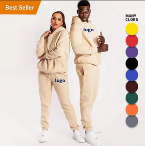 Impresión personalizada Jogging Track Sweat Suit Unisex Hombres Jogger Sweatsuit Chándal Pantalones de chándal Sudadera con capucha chándal para hombre 100% algodón - Product Image 1