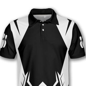 Polo de bowling imprimé par sublimation personnalisé manches courtes réversible léger séchage rapide respirant 100% polyester - Product Image 6