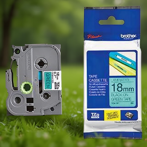 Cinta Adhesiva para Oficina Brother P-touch TZe-741 de 18 mm x 8 m (Ancho x Largo), Cassette de Etiquetas Verde y Negro de BROTHER - Product Image 3