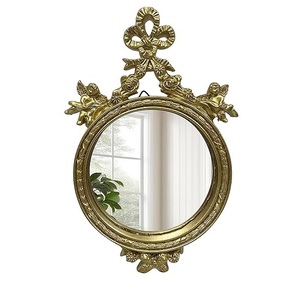 Miroir mural en métal de forme personnalisée avec finition dorée Miroir mural décoratif de luxe pour la maison en gros. - Product Image 5