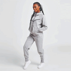 Venta al por mayor de algodón de fabricante personalizado transpirable de secado rápido de las mujeres con cremallera completa deportes chándal ropa activa - Product Image 6