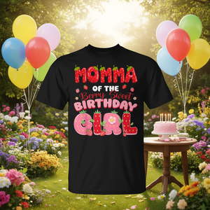 T-shirt Momma Of The Berry Sweet Birthday Girl à thème fraise - Product Image 3