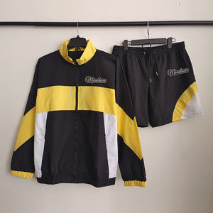 Customize color Zip up Windbreaker Track Suit 2 Piece Set Lightweight Oversized Nylon Jogging Track Suit With <b>Tape</b> - Product Image 6