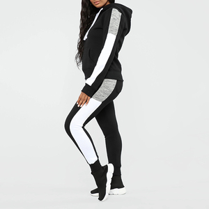 Conjunto de Sudadera con Capucha y Pantalones Jogger Personalizados para Mujer, 100% Algodón Orgánico, Costuras en Bloques de Color, Conjunto Deportivo de 2 Piezas para Mujer - Product Image 2