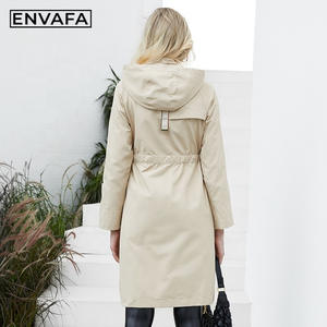 Vente en gros : Trench-coat coupe-vent décontracté personnalisé, style printemps, automne et hiver, mode rajeunissante, coupe ample et cache-corps - Product Image 2