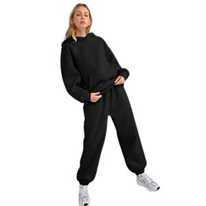 ชุดสเวตเตอร์ผู้หญิง2ชิ้นสไตล์โอเวอร์ไซส์พร้อมกระเป๋าแฟชั่นฤดูใบไม้ร่วง - Product Image 5