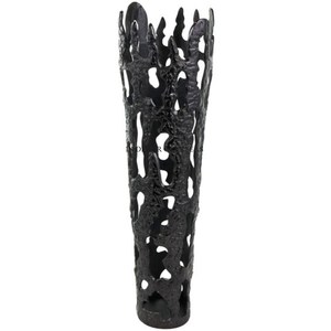 Venta al por mayor de florero de diseñador de arte creativo moderno con recubrimiento en polvo de color negro de diseño elegante al mejor precio - Product Image 1