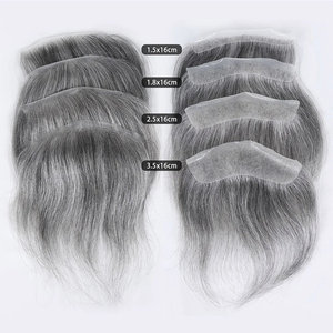 Cheveux humains vierges Remy à 100 %, frontale en dentelle HD, longueur moyenne, coupe courte, 14-32 pouces, brun, nœuds blanchis, avec frange - Product Image 6