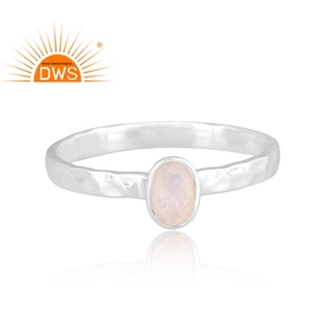 Best Selling Fine Sterling Silver Natural Rainbow <b>Moon</b> Stone Stackable <b>Ring</b> Custom Jewelry For Women Gift For Her - Product Image 2