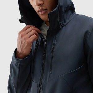 Chaqueta ligera Softshell Utility para hombre, último estilo de invierno con cierre de cremallera con capucha, etiqueta privada personalizable - Product Image 4