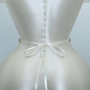 Cinturón de Novia Ajustable con Pedrería Color Marfil Bridella BS32 para Bodas, Bailes de Graduación y Eventos Formales - Disponible - Product Image 4