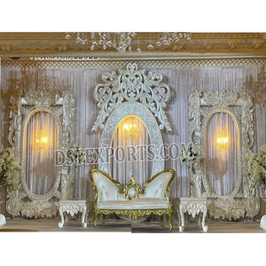 Panneaux de toile de fond luxueux en fibre FRP pour la décoration de scène de mariage à thème juif Panneaux de scène de mariage de qualité supérieure - Product Image 1