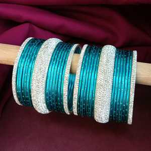 Indian Bridal Jewelry CZ Crystal Glossy Plain Metal Bangle Bracelet For <b>Women</b> Jewellery Manufactures - Product Image 2