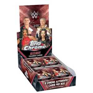 Prêt à expédier Brand New OEM WWE Wrestling Topps 2025 Chrome Trading Card HOBBY Box 12 Packs 2 Autographes - Product Image 1