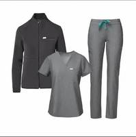 Ensemble d'uniformes d'infirmière de qualité pour femmes, en tissu sergé avec détection d'aiguilles, matière Spandex, taille et couleur personnalisables, étiquette 4