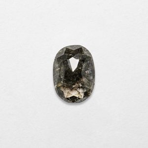 Diamant naturel sel et poivre de 1,30 ct, taille excellente, forme ovale, clarté VVS1, 7,61x5,51x3,25 mm pour la fabrication de bijoux - Product Image 1