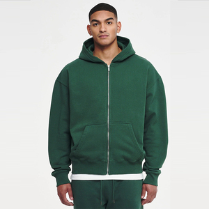 Sweat à capuche surdimensionné de couleur unie pour hommes et femmes matériau en polyester de coton personnalisé meilleure vente en gros d'hiver - Product Image 2