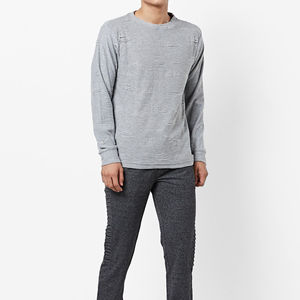 Precio al por mayor de calidad superior de peso pesado de etiqueta personalizada hombres sudaderas desgastadas hombres 100% algodón hombres sudadera desgastada - Product Image 5