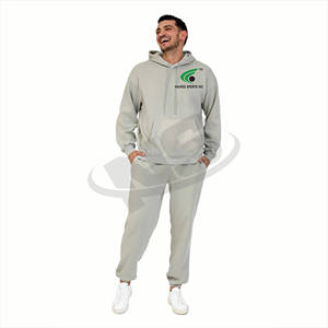 Survêtement pour hommes à prix abordable Sweat à capuche et jogging avec logo personnalisé Combinaison d'entraînement d'échauffement deux pièces Vente en gros de vêtements de sport - Product Image 5