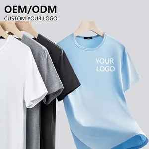 Camiseta OEM personalizada 100% algodón para hombre, camiseta de manga corta de alta calidad, peso pesado, estampado callejero, transpirable, de talla grande, bordada - Product Image 3
