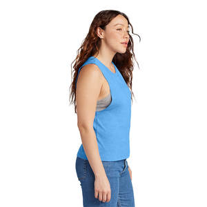 Nouvel arrivage de débardeur en polyester 100% pour dames couleur unie séchage rapide vêtements d'été gilet évacuant l'humidité design imprimé personnalisable - Product Image 2