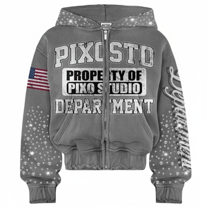 Sudadera con capucha de lana inspirada en Y2K, estilos recortados y de gran tamaño, colores y tamaños personalizados - Product Image 1