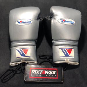 Gants de boxe de style gagnant en cuir de vachette de qualité supérieure, fabriqués à la main, à lacets, pour l'entraînement, gants de boxe de compétition MMA - Product Image 3