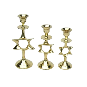 Vente chaude Laiton Paire De Bougeoir Avec Base Carrée De Luxe Table Décorer Bougeoir Pour Le Prix De Gros Fabriqué En Inde - Product Image 2