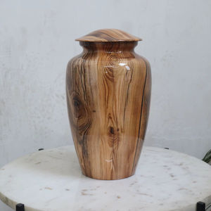 Urne de crémation en aluminium de style américain de meilleure qualité faite à la main en Inde avec du métal pour les cendres funéraires adultes par HHO - Product Image 6